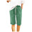 Damen-Bermudas aus Baumwolle, elastischer Bund, grün, XL 1