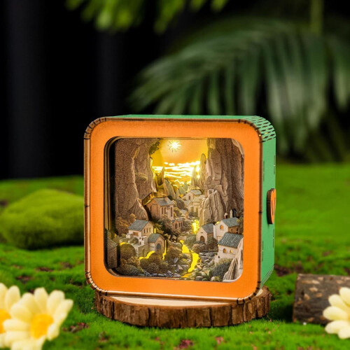 3D Wooden Puzzle Nightlight DIY LED Lamp Kit 1