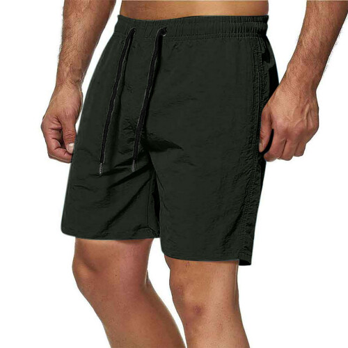 Herre sportsshorts, armygrøn, størrelse M