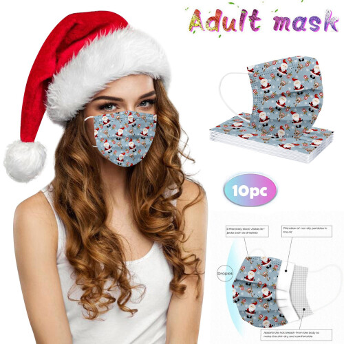 Disposable Face Mask Unisex 3-Ply 10PCS 1