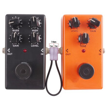 12-Pack 16 cm Gitarreffektpedal Flat Patch-Kablar Instrument Gitarrpedalkabelkontakter Patchkabel Flerfärgad