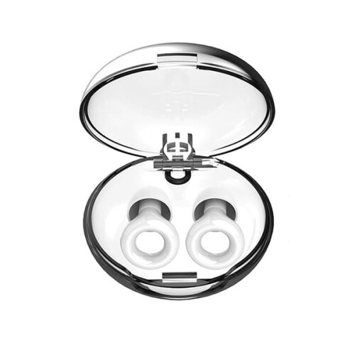 Noise-canceling earplugs with handle white 2