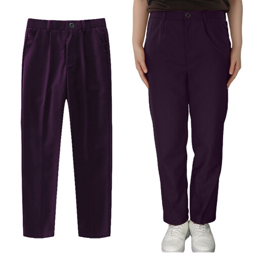 Jongens nette broek met platte voorkant en verstelbare taille (1 paar)
