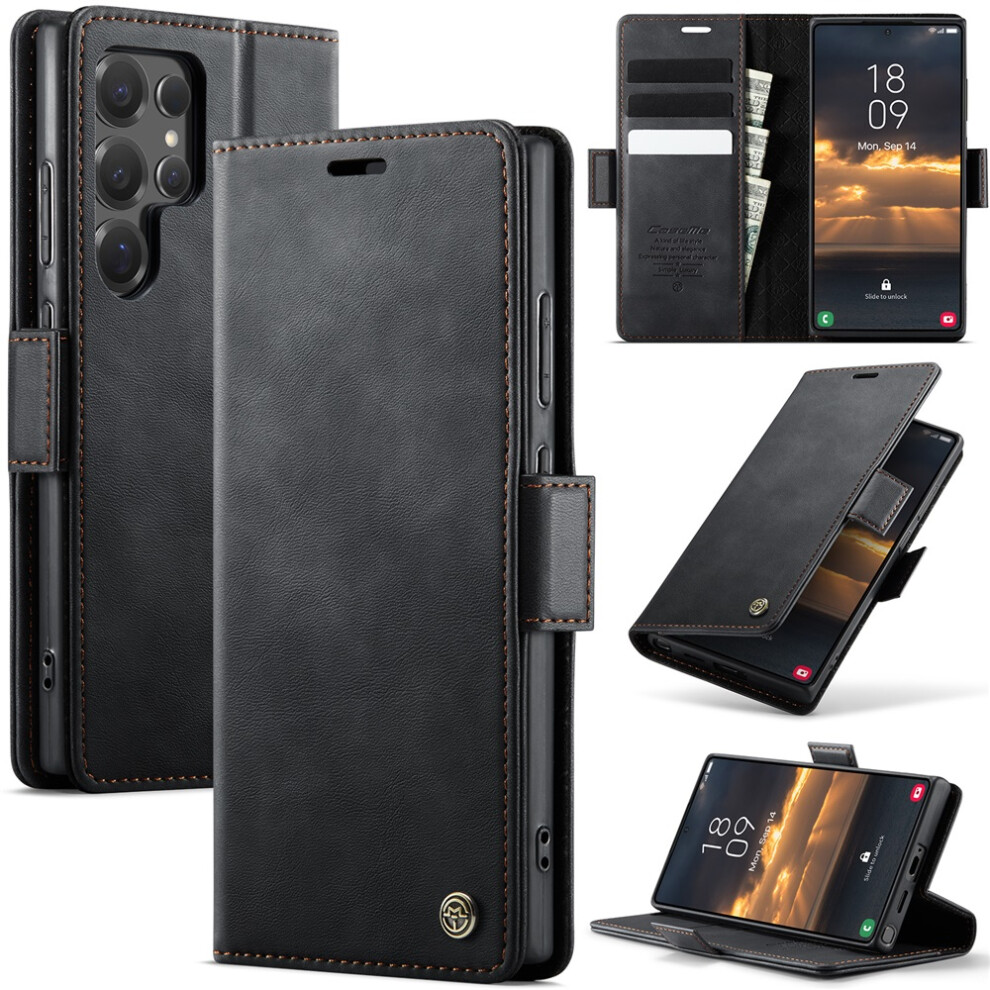 Caseme Calf Leather Wallet Case For Samsung Galaxy S25 Ultra 9180435629784