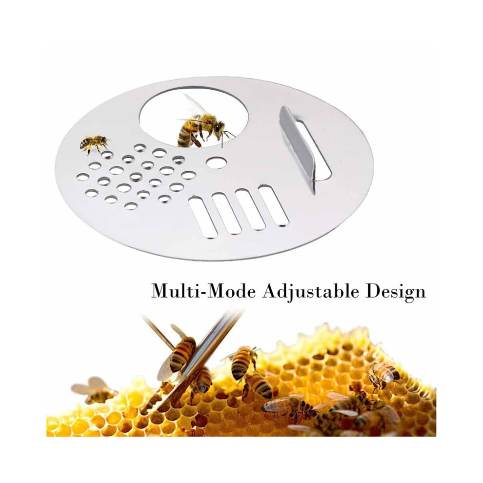 20 Pcs 2.67" Stainless Steel Beehive Entrance Gates, Rotatable Bee-Entrance For Beekeeping Beehive Tool 6032047649397