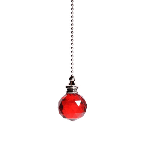 Crystal prism ball ceiling fan pull chain extension with 1