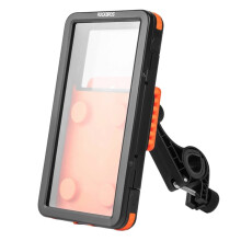 ROCKBROS Bike Waterproof Phone Holder with TPE Touch Film, IPX4 Waterproof 360 Rotatable Shockproof Bracket A