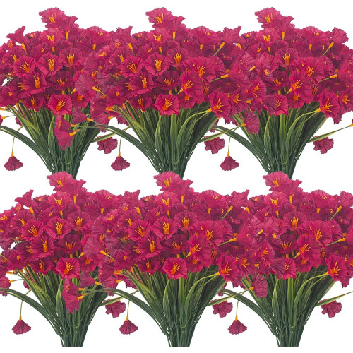 Τεχνητά Λουλούδια Morning Glory Rose Red24Bunds