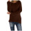 Women's Fluffy Fuzzy Sweater Solid Color Long Sleeve Round 1