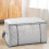 Panier de rangement pliable en tissu avec couvercle extra-large 6