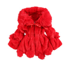 Baby winter hoodie jas rood 5-6 jaar