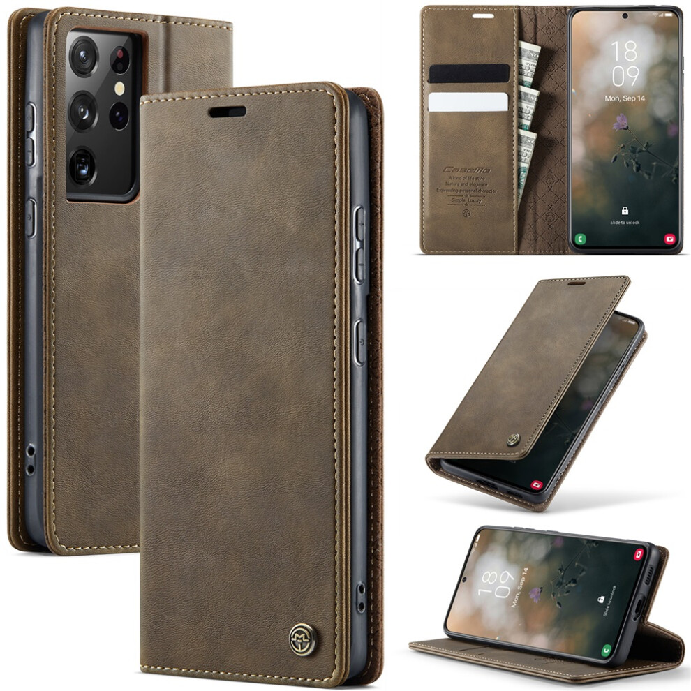 Caseme Calf Leather Wallet Case For Samsung Galaxy S21 9180435630971