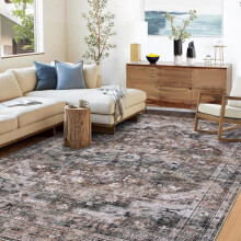 Vintage, verweerd medaillonkleed, bruin, 90 x 150 cm
