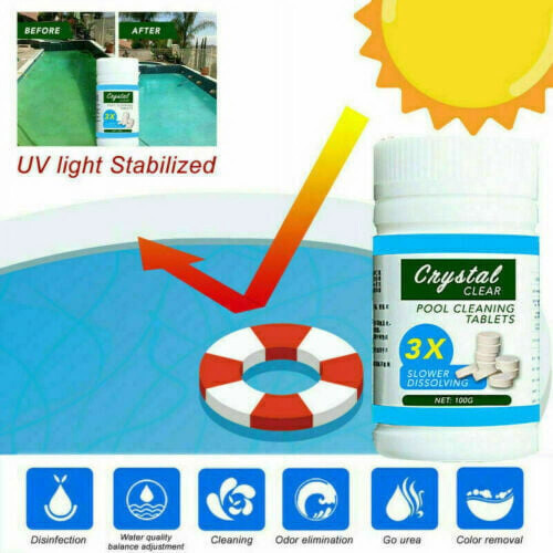 Bicoasu pool cleaning tablets 100g floating chlorine 2