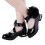 Schwarze Mädchen-Lederschuhe mit weicher Sohle 1