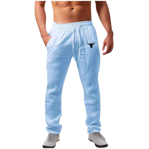 Men's Casual Jogger Pants Sky Blue S