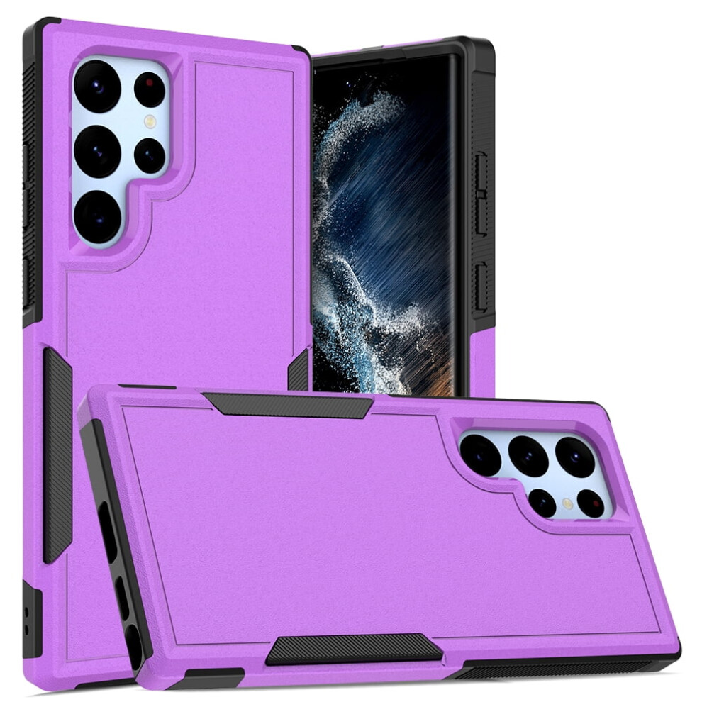 Defender Case For Samsung Galaxy S22 Ultra 5G Heavy Purple 9180435625656