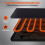 Electric Food Buffet Server Glass Warming Tray 23.6 x 16.5 5
