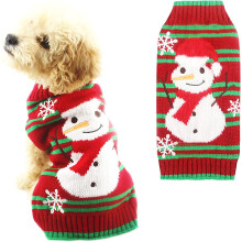 Cat-Print Dog Christmas Sweater Holiday Jumper Small Medium