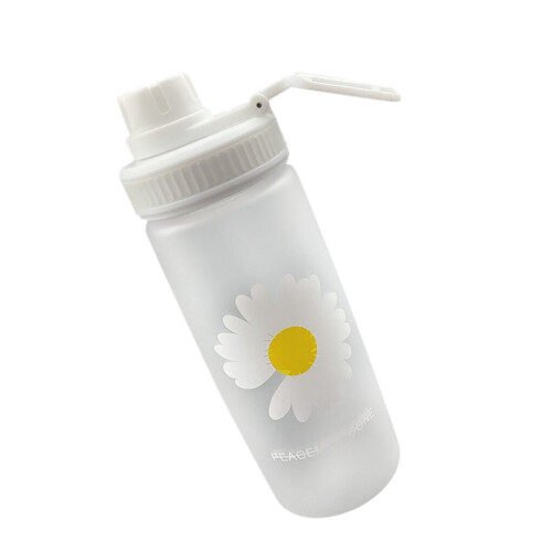 600ml Μικρά διαφανή πλαστικά μπουκάλια νερού Daisy, χωρίς BPA παγωμένο μπουκάλι νερού 2
