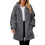 Damen-Sherpa-Fleecejacke, Grau, XL 1