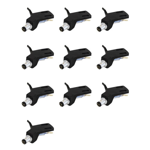 10X Tornable Headshell Liga de Alumínio Headshell Record Turntable Needle Replacement Phono Stylus Cartridges Rack Black 1