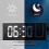 LED wall clock with ceiling projection, time and 5