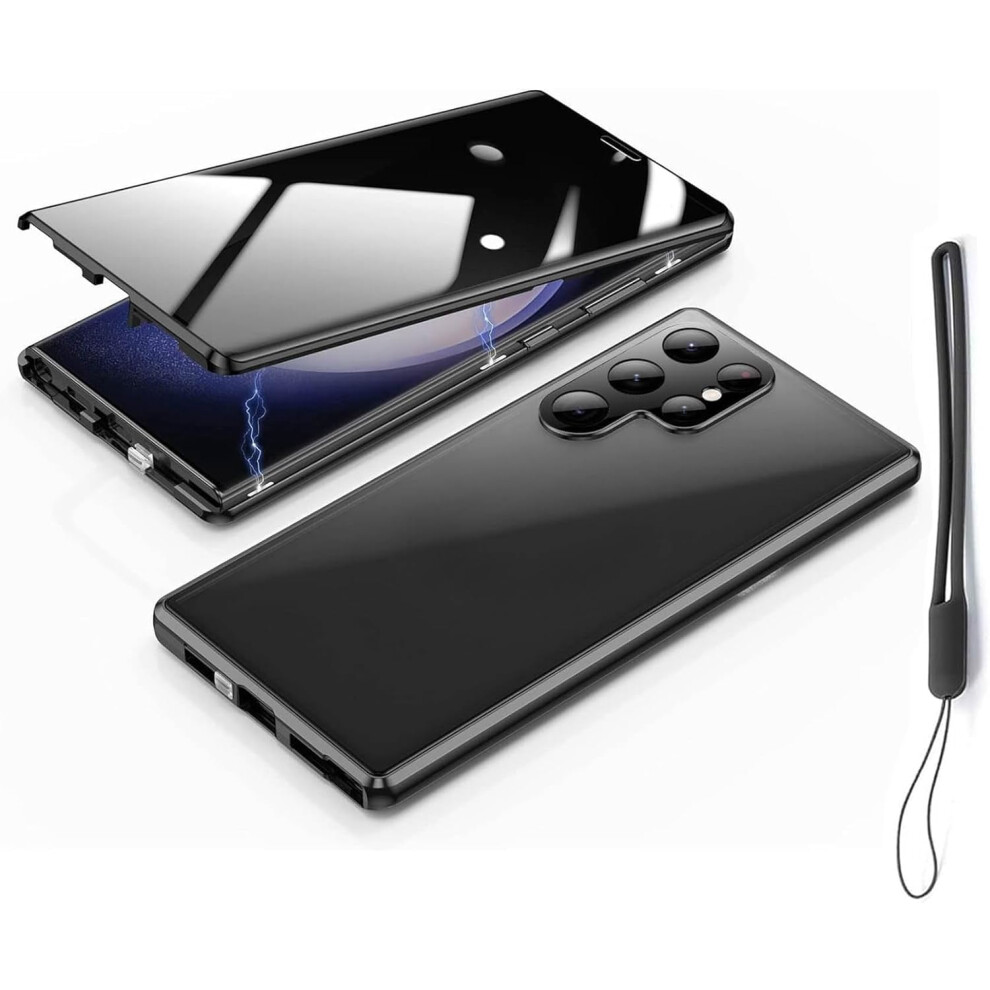 Privacy Magnetic Tempered Glass Case For Samsung Galaxy 9087558815936