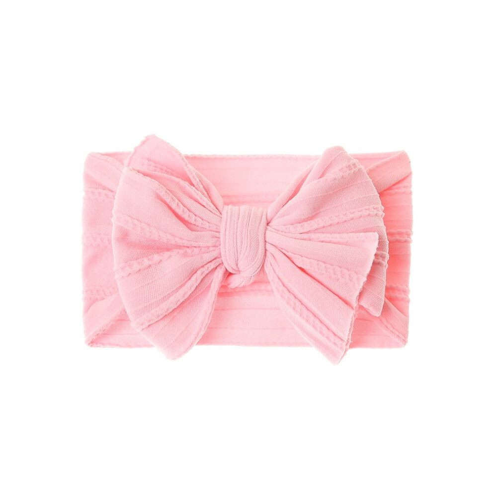 Baby hair bow head wrap turban knitted headband soft silk