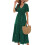 Boho maxi-jurk met stippen voor dames, groen, maat M 1