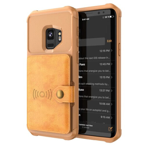Samsung Galaxy S9 case with card slot red 1
