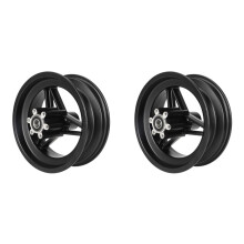 2X Moyeu de Roue en Aluminium pour Frein à Disque 90/65-6,5, Jante en Acier pour Chariot, Moyeu de Roue pour Scooter Électrique, Moyeu de Roue Avant
