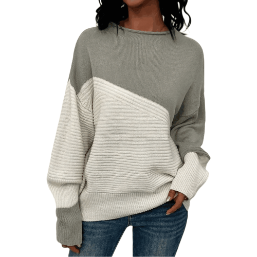 Lässiger Damen-Pullover mit langen Ärmeln, locker gestrickt