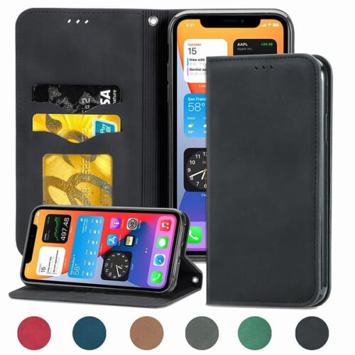 iPhone 12 wallet case grey 2