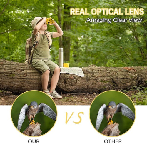 Children's binoculars 4x30 yellow compact shockproof 2