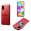 Samsung Galaxy A41 leather case with card slot red 4