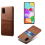 Samsung Galaxy A41 leather case with card slot red 6