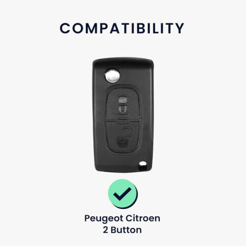 Fuchsia car key accessory for Peugeot Citroen 2-button 2