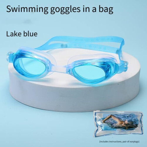 Waterproof Swimming Goggles Unisex Black 1 Pair 2