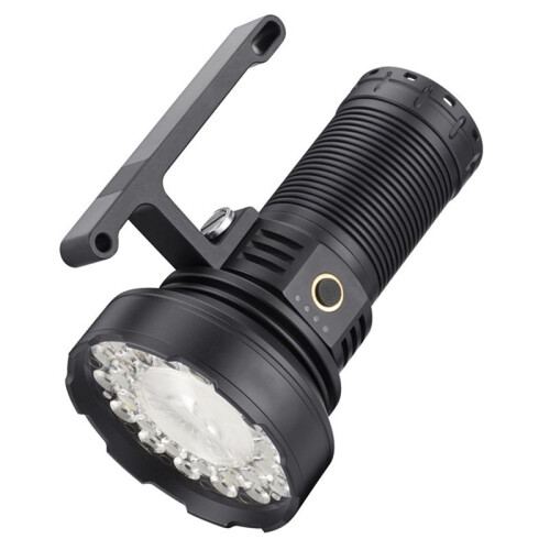 Flashlight High Power Searchlight USB Rechargeable Dual Light Source Hand Lantern for Outdoor Camping