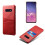Samsung S10E leather case with card slot red 4