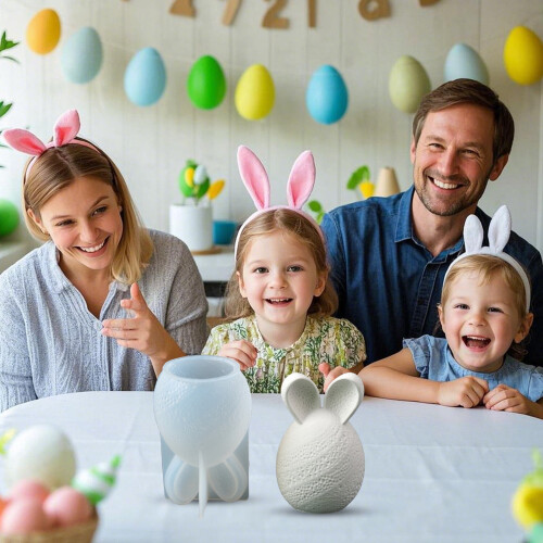 Silikonform für Osterhasen, 3D-Harzkerzen-Bastelarbeiten 1