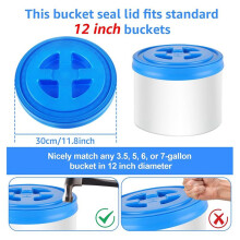 4 Pieces 5 Gallon Leak-Proof Bucket Lid Plastic Storage Buckets Screw Seal Lids Screw Pail Lid Pet Food Storage