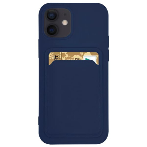 Compatible con iPhone 12 - Funda con tarjetero FLOVEME Negra 1