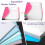 60 Pcs A4 Binder Pocket Expandable Envelopes Clear Plastic Envelopes for Ring Binder Folder, Snap Button 4