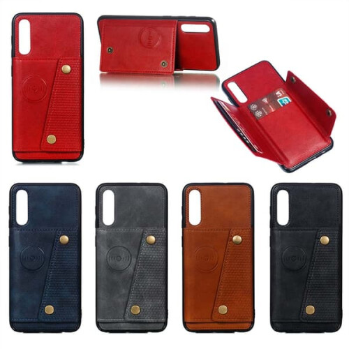 Samsung Galaxy A50 smart case with card slot red 1