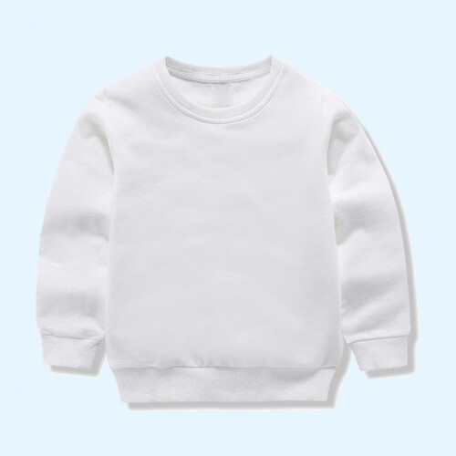 Kids Long Sleeve Round Neck Solid Tee Casual Basic Top 1