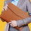 Portfolio Organizer Binder Matte Faux Leather Letter Size 5