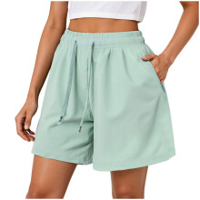 Women's Linen Bermuda Shorts High Waisted 10 inch