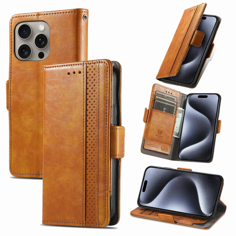 Leather Wallet Case With Card Holder And Zipper For Iphone 968604527432